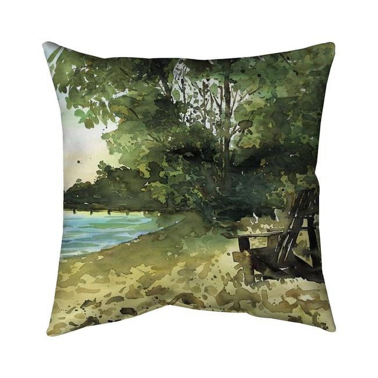 26 x 26 in. Day At The Lake-Double Sided Print Indoor Pillow