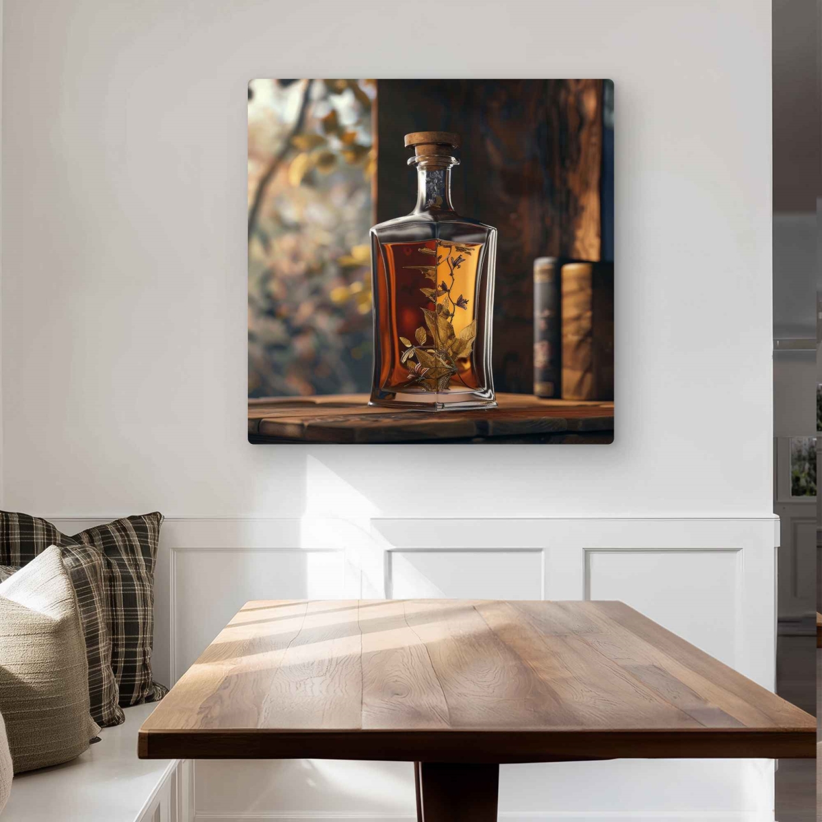 C1MP3232LGKRM5 32 x 32 in. Alcohol - Blue Metal Print Wall Art for Home Decor - Unique Artwork