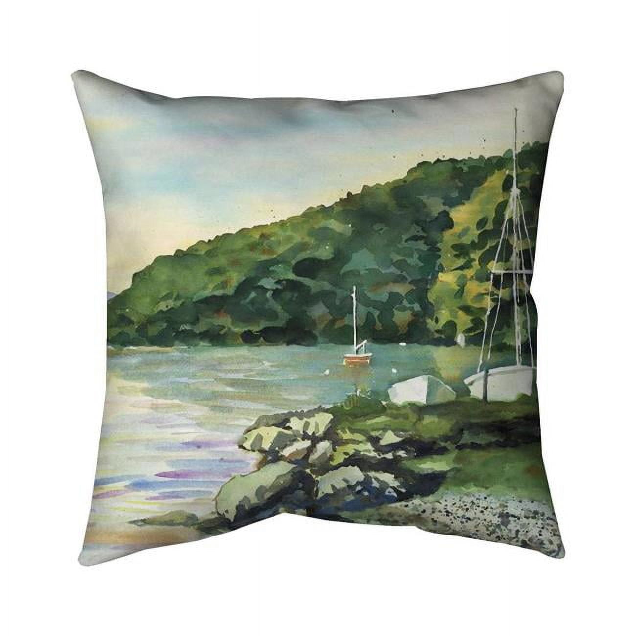 26 x 26 in. Sailboat Day-Double Sided Print Indoor Pillow