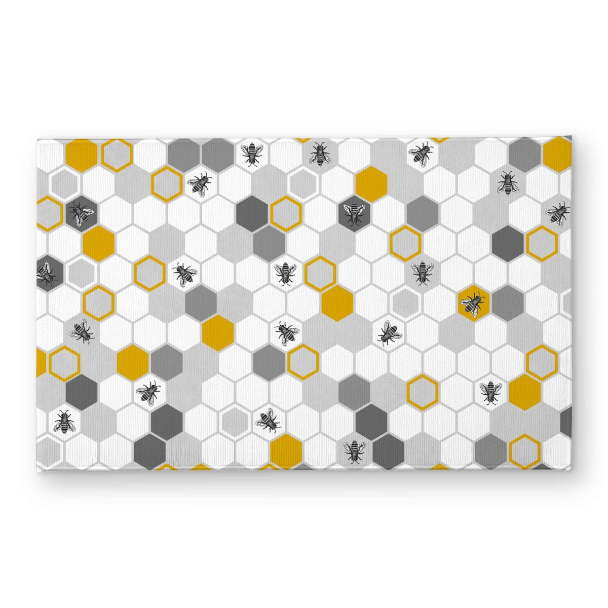 CODM2134XJ3HI3 21 x 34 in. Beehive Pattern Gray Children Art Door Mat - Indoor & Outdoor