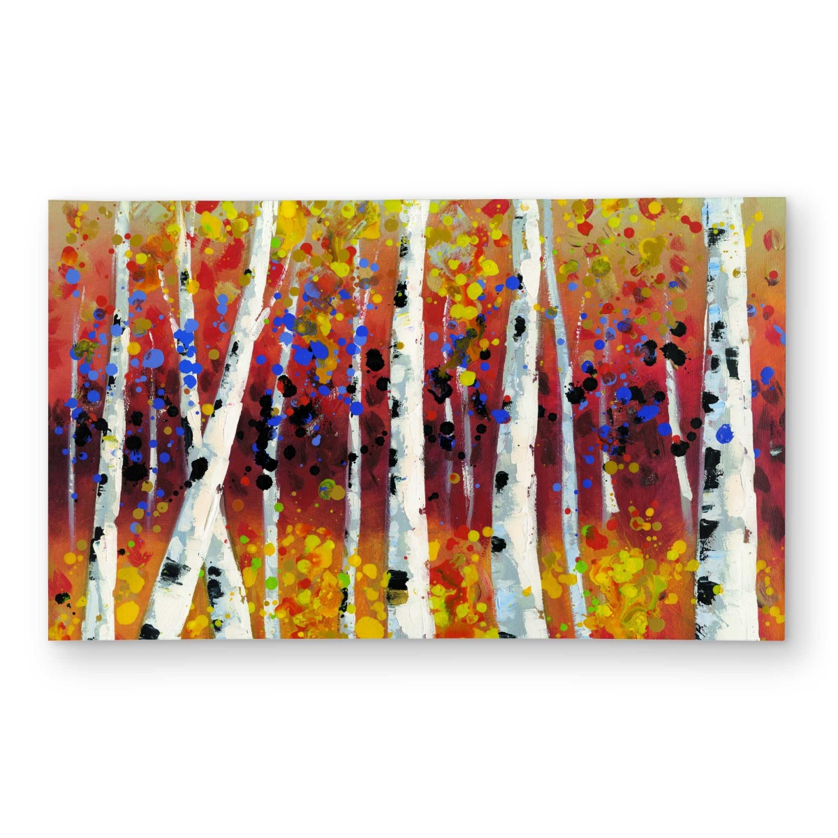 C1ROAR35SLHBQ4 3 x 5 ft. Colored Birches - Orange Seasons Outdoor Rectangle Area Rug
