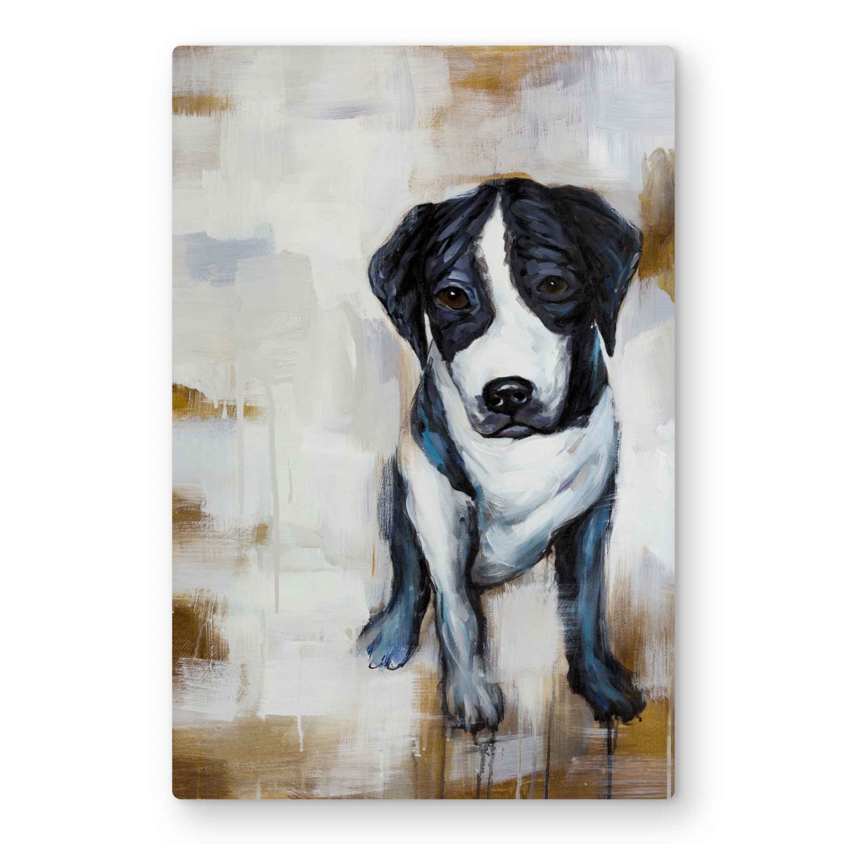 C1MP2436X8HI2H 24 x 36 in. Sitting Dog Metal Print Wall Art - Bedroom Dog Decor for Home