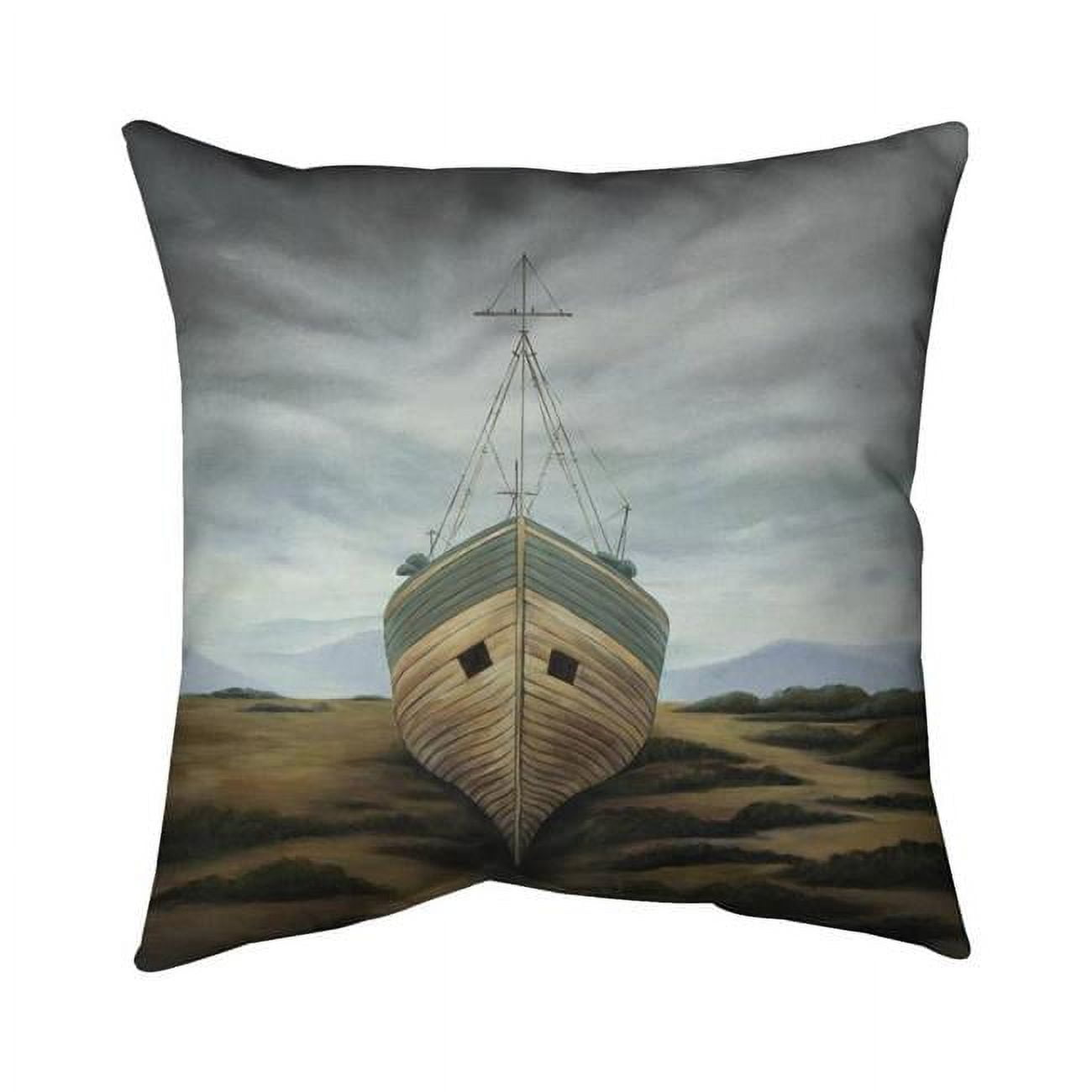 26 x 26 in. Boat-Double Sided Print Indoor Pillow
