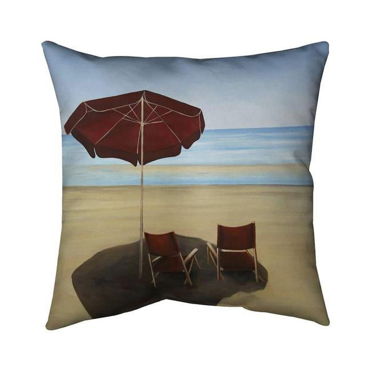 26 x 26 in. Relax At The Beach-Double Sided Print Indoor Pillow