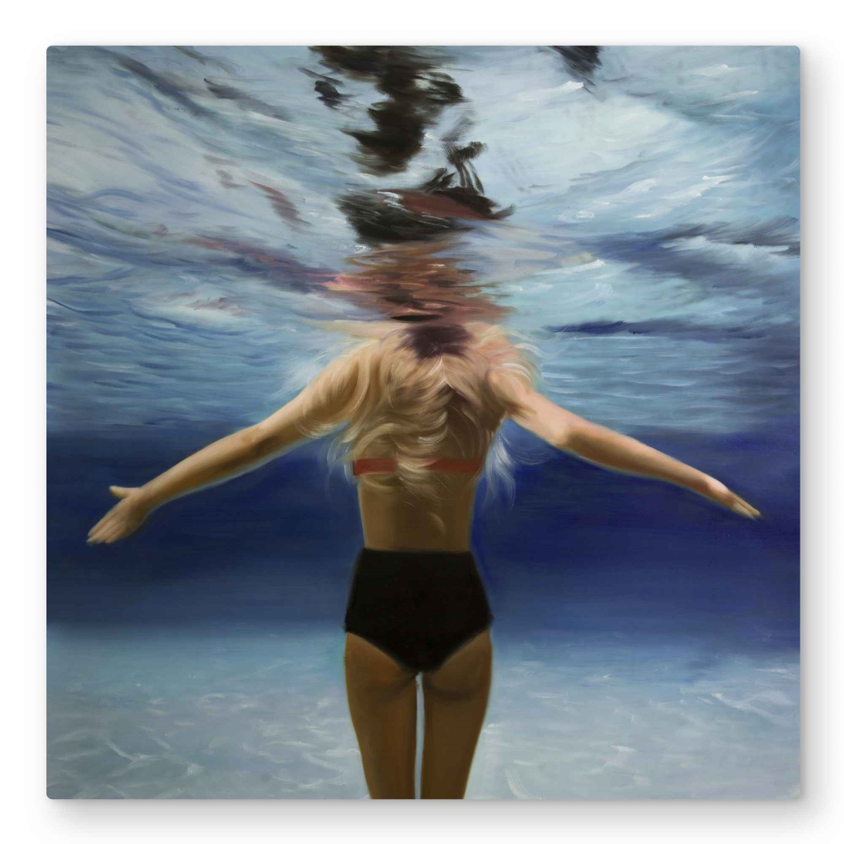 C1MP32329AXHAP 32 x 32 in. Under the Sea - Beach Figurative Metal Print Wall Art for Home Decor