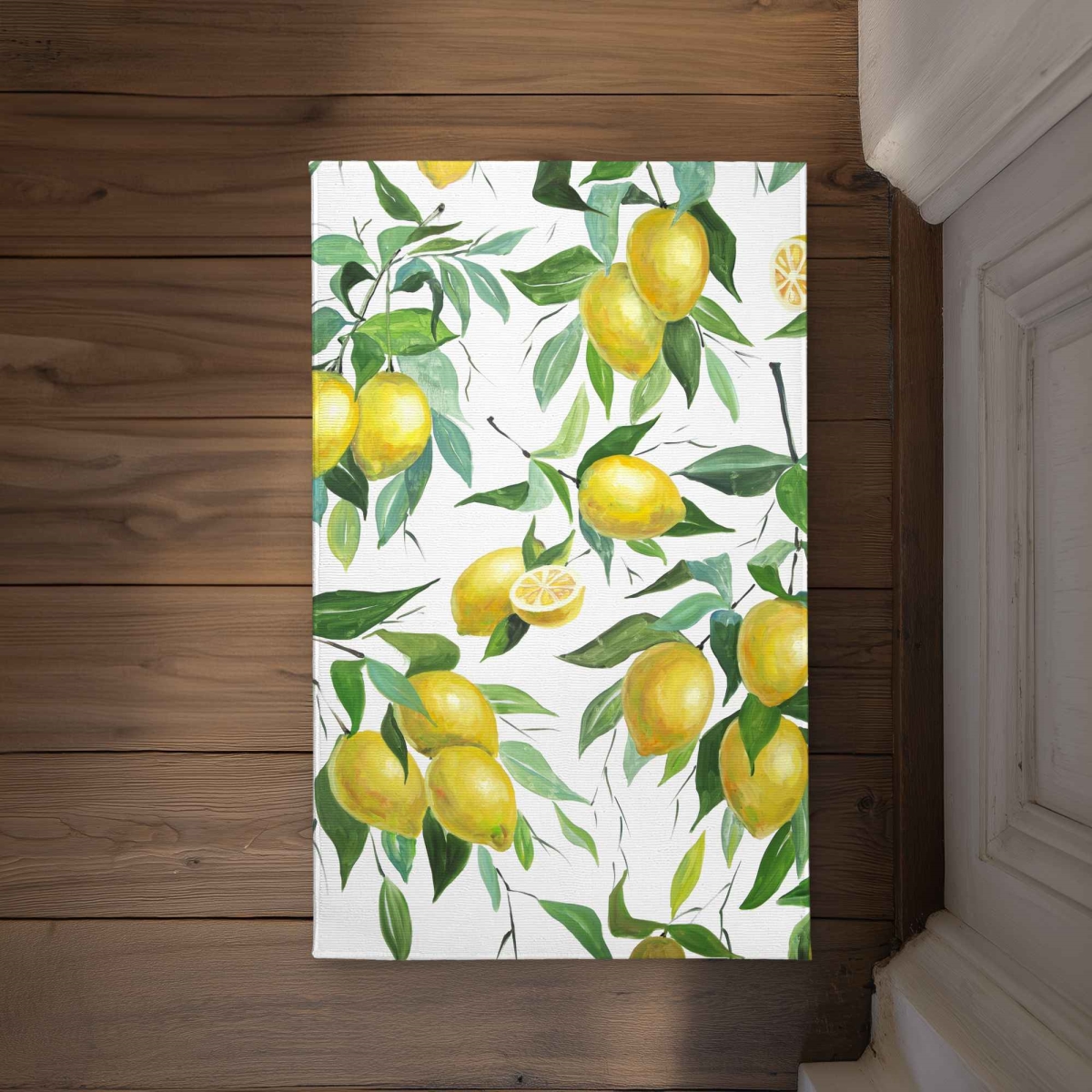 CODM213400CK8I 21 x 34 in. Lemon Pattern Kitchen Yellow Door Mat - Indoor & Outdoor Decor