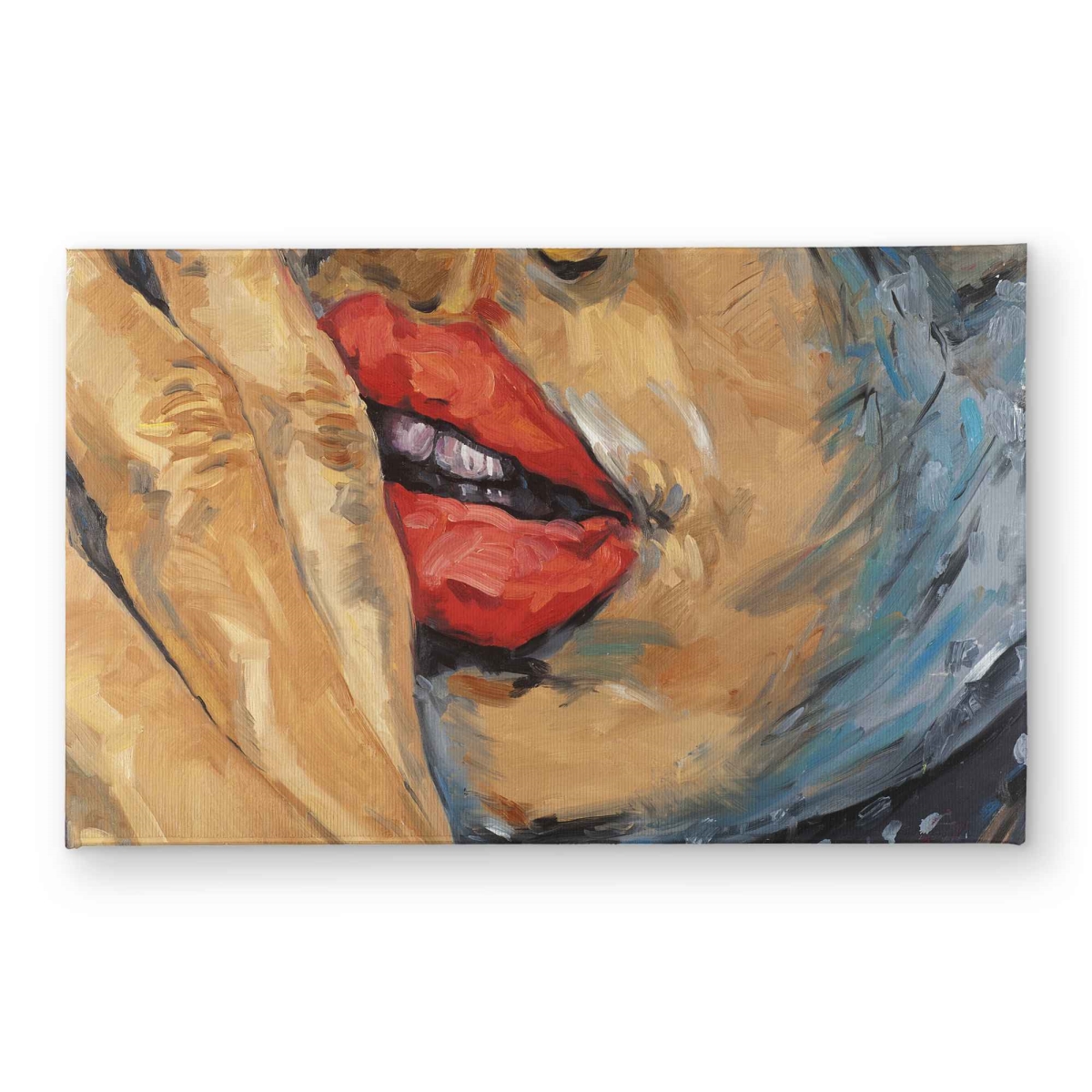 CODM21340NQYAR 21 x 34 in. Shushing Lips Closeup Door Mat - Figurative Home Decor