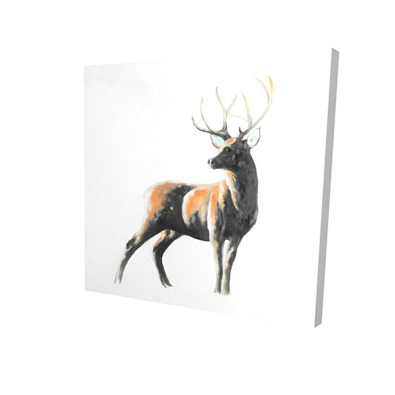 8 x 8 in. Abstract Deer-Print on Canvas