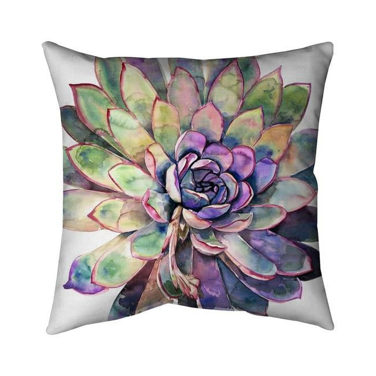 26 x 26 in. Multicolored Succulent-Double Sided Print Indoor Pillow
