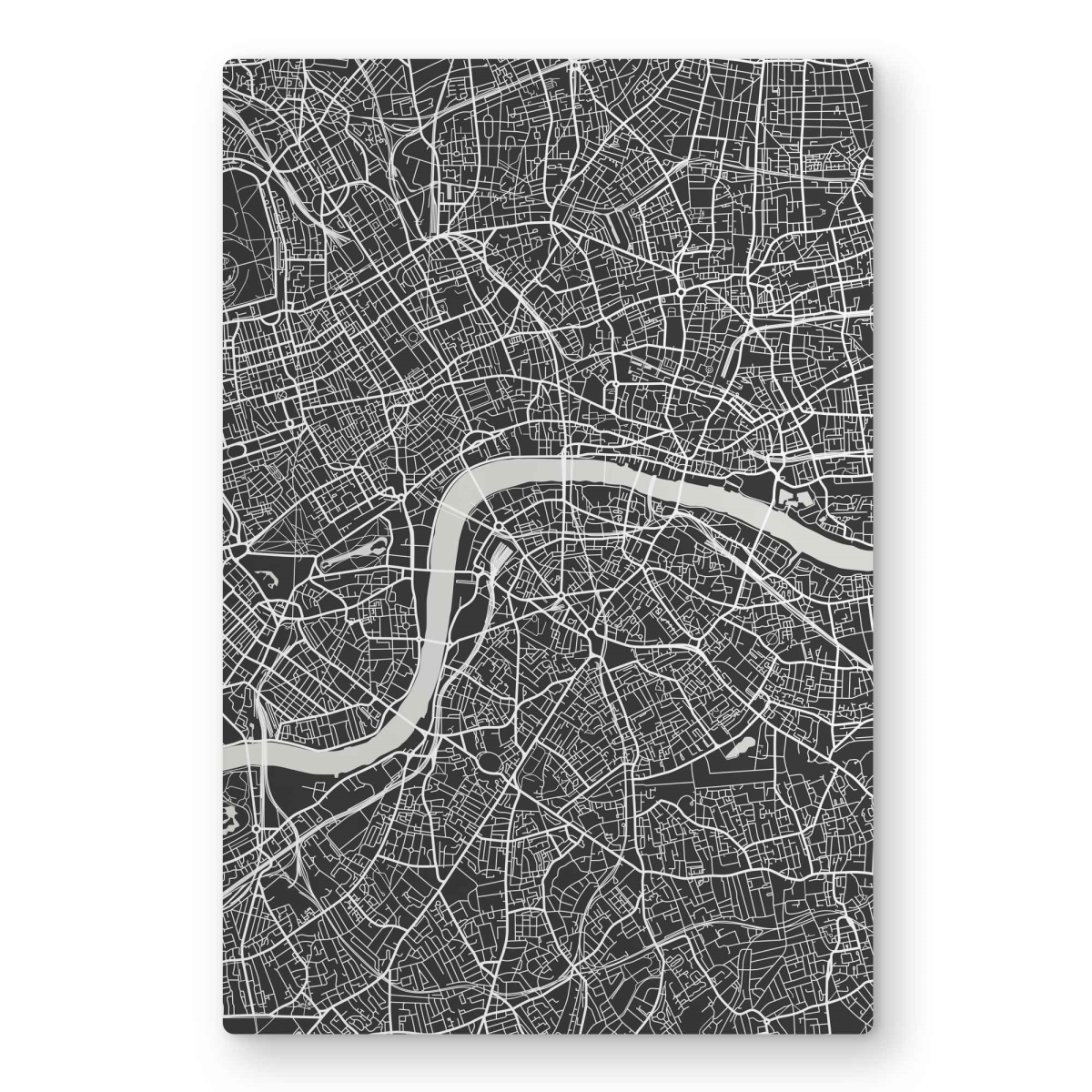C1MP2436GHA4RC 24 x 36 in. London City Plan Blueprints Metal Print Wall Art for Man Cave Decor