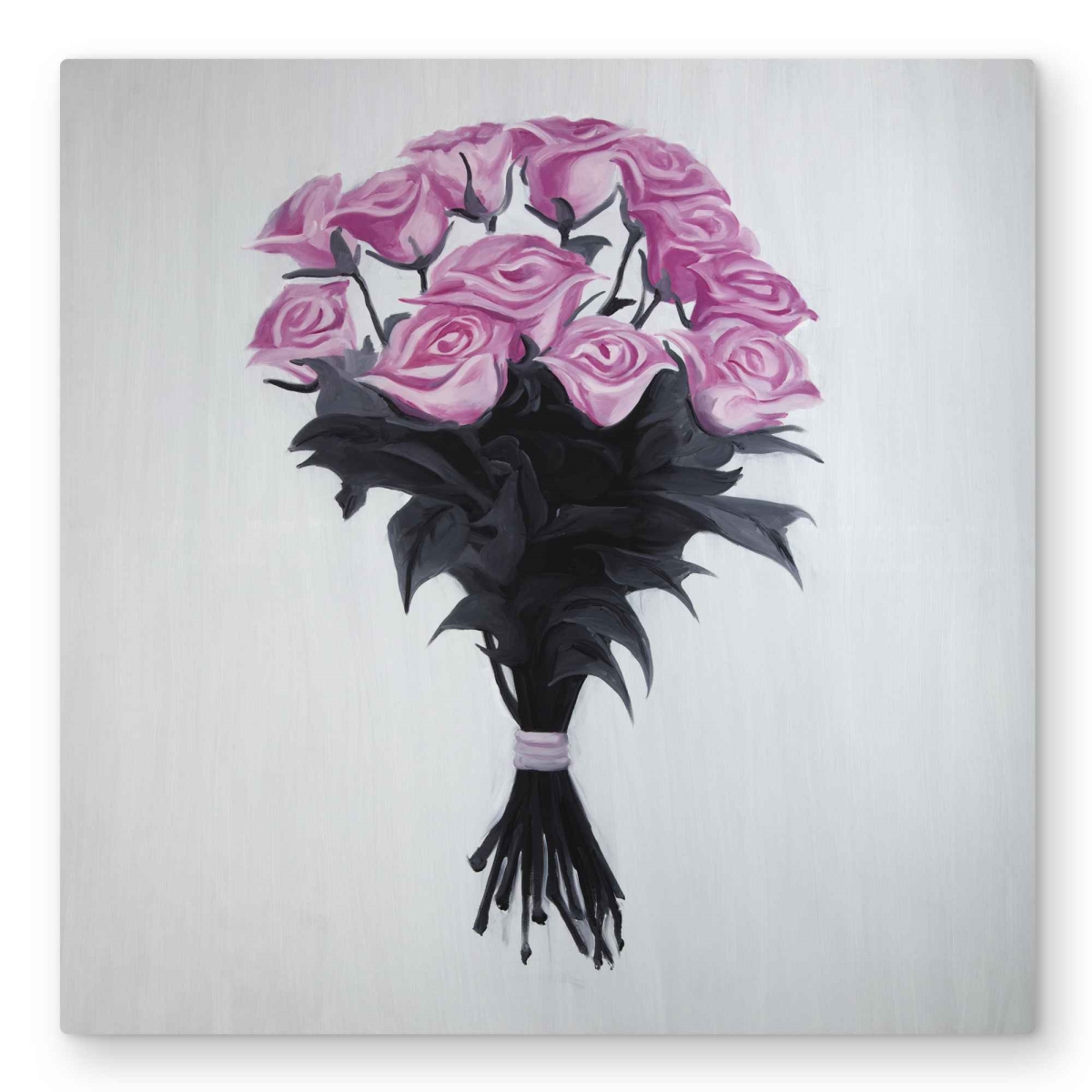 C1MP32326TB5H0 32 x 32 in. Bouquet of Roses Wall Art - Bedroom Flowers Metal Print