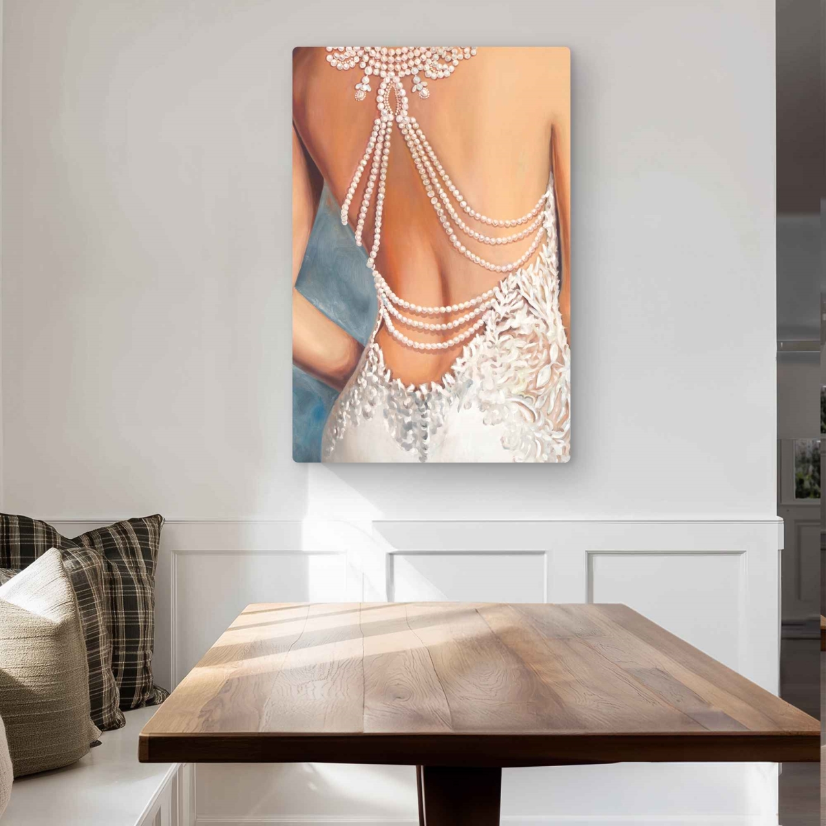 C1MP24360IG1PX 24 x 36 in. Wedding Dress Metal Print Wall Art - Unique Bedroom Decor Art