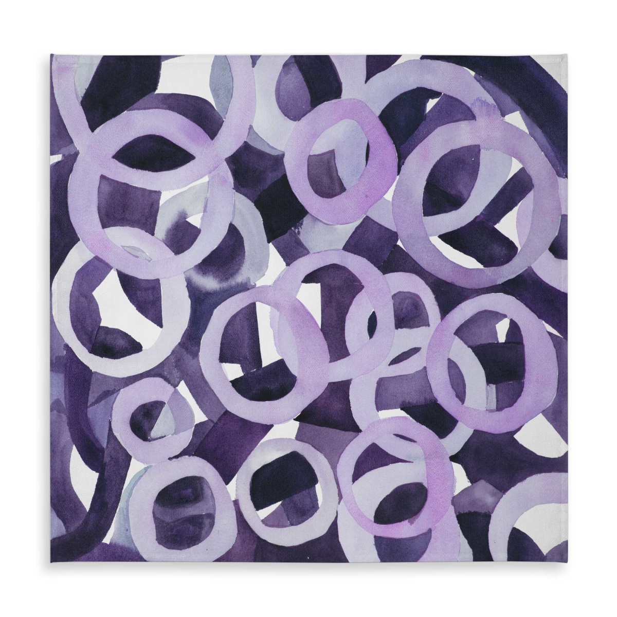 Picture of Begin Home Decor C1TC5858JZ4DVS 58 x 58 in. Abstract Purple Rings Tablecloth - Stylish - Indoor & Outdoor