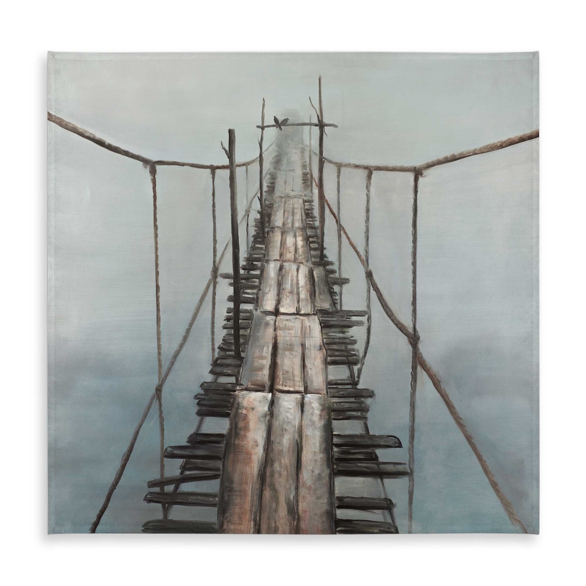 Picture of Begin Home Decor C1TC5858MC1T56 58 x 58 in. Old Abandoned Bridge Tablecloth - Gray Indoor & Outdoor Decor