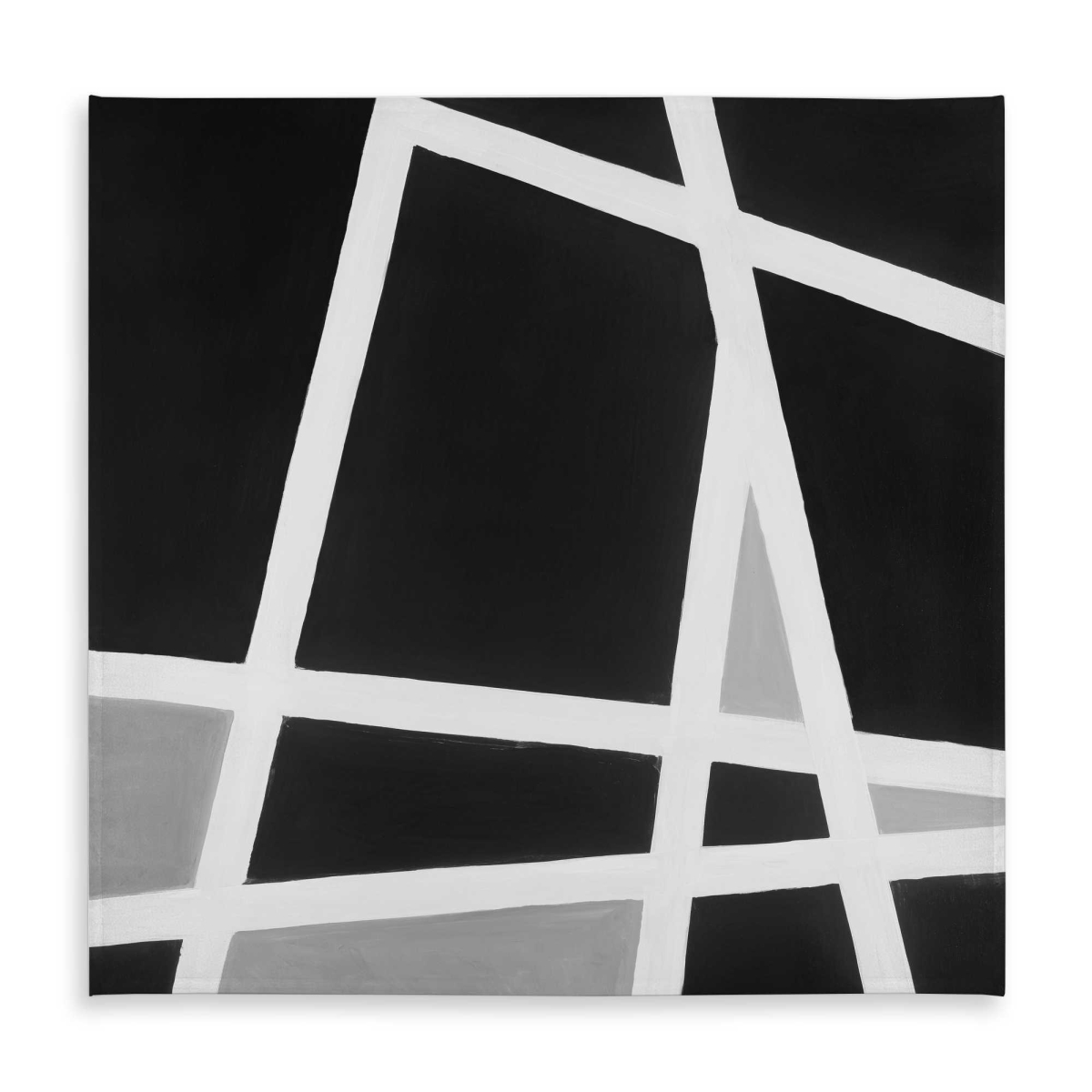 Picture of Begin Home Decor C1TC5858O61W4S 58 x 58 in. Black & White Abstract Lines Tablecloth - Indoor & Outdoor