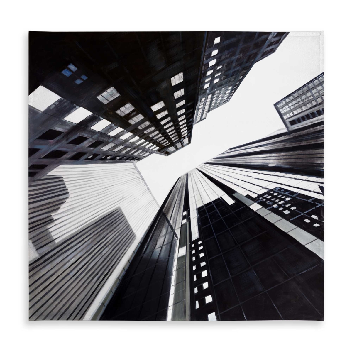 Picture of Begin Home Decor C1TC5858TQ128Q 58 x 58 in. Low-Angle View of the City Tablecloth - Contemporary Decor