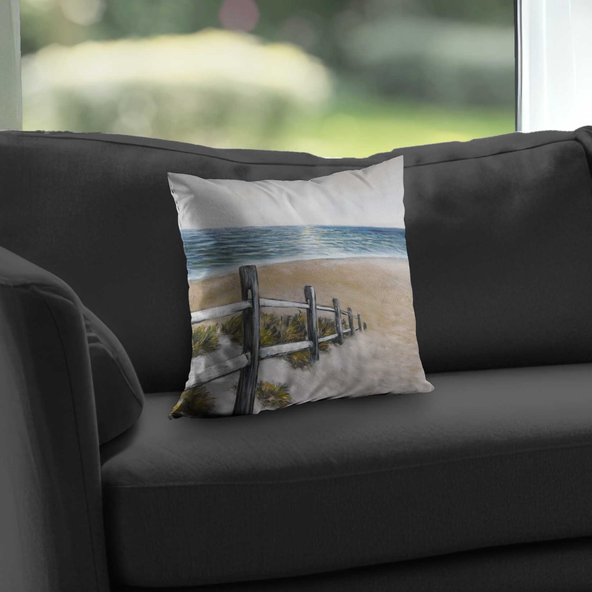 C1PC1414QE8LL1 14 x 14 in. Soft Seaside - Coastal Beach Poly Twill Throw for Home Decor