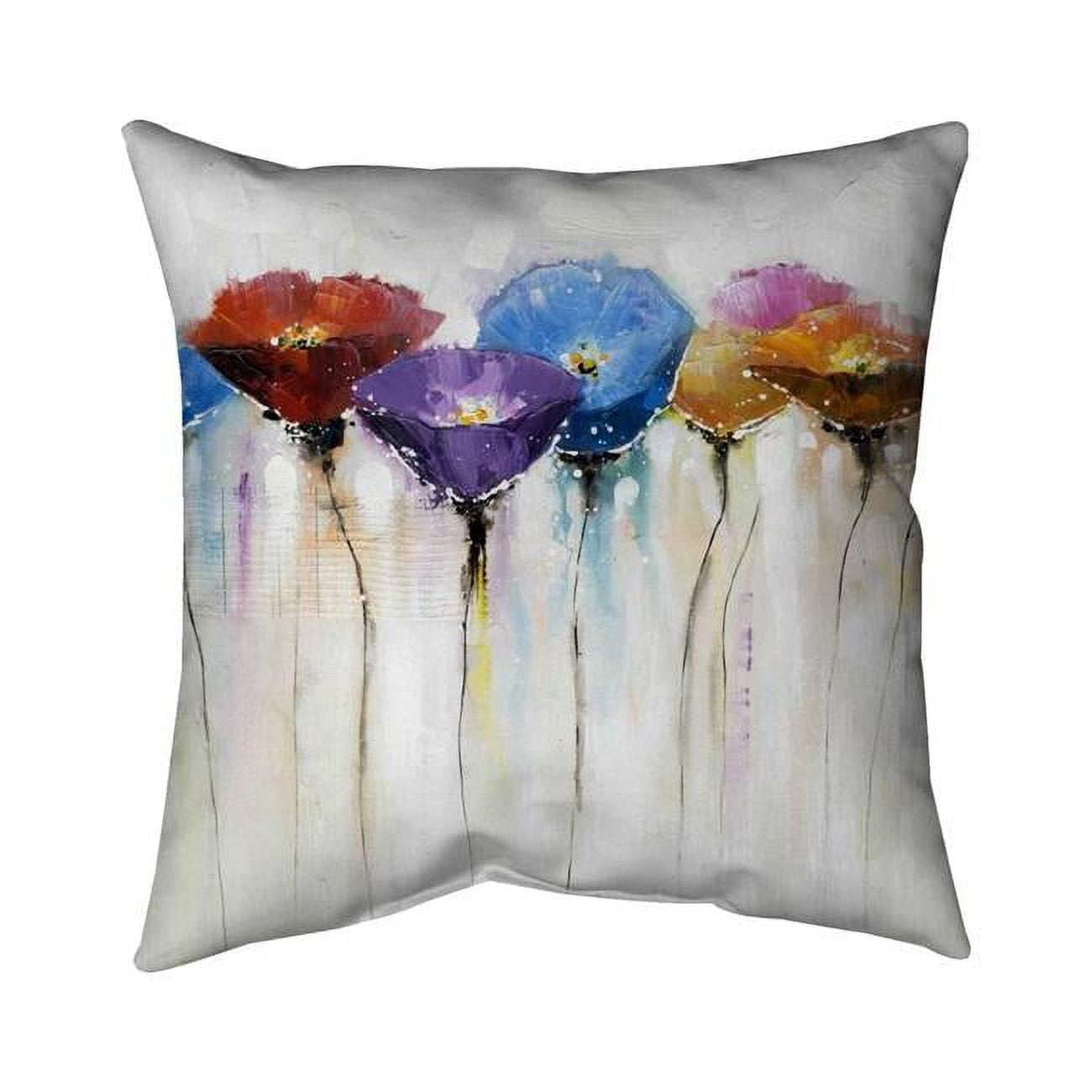 26 x 26 in. Colorful Flowers-Double Sided Print Indoor Pillow