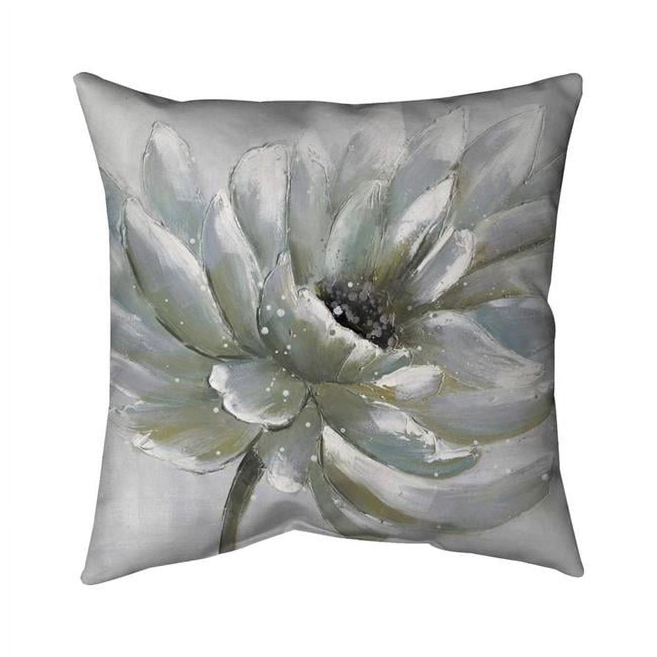 26 x 26 in. White Chrysanthemum-Double Sided Print Indoor Pillow