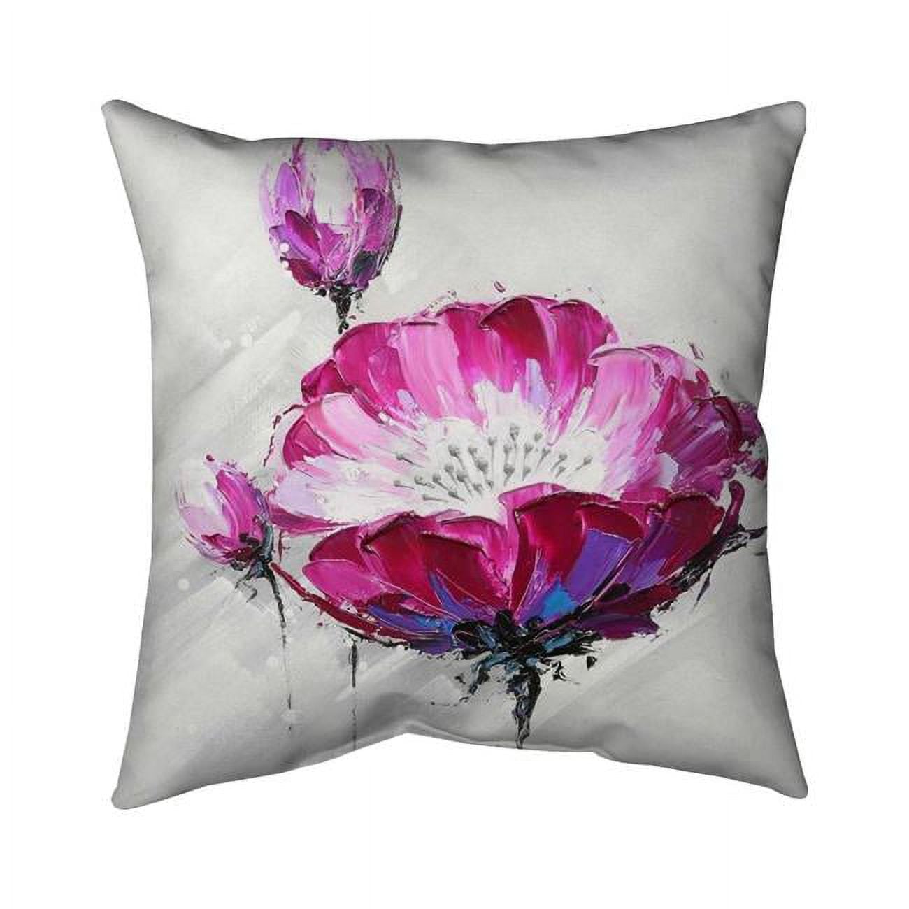 26 x 26 in. Fuchsia Wild Flower-Double Sided Print Indoor Pillow