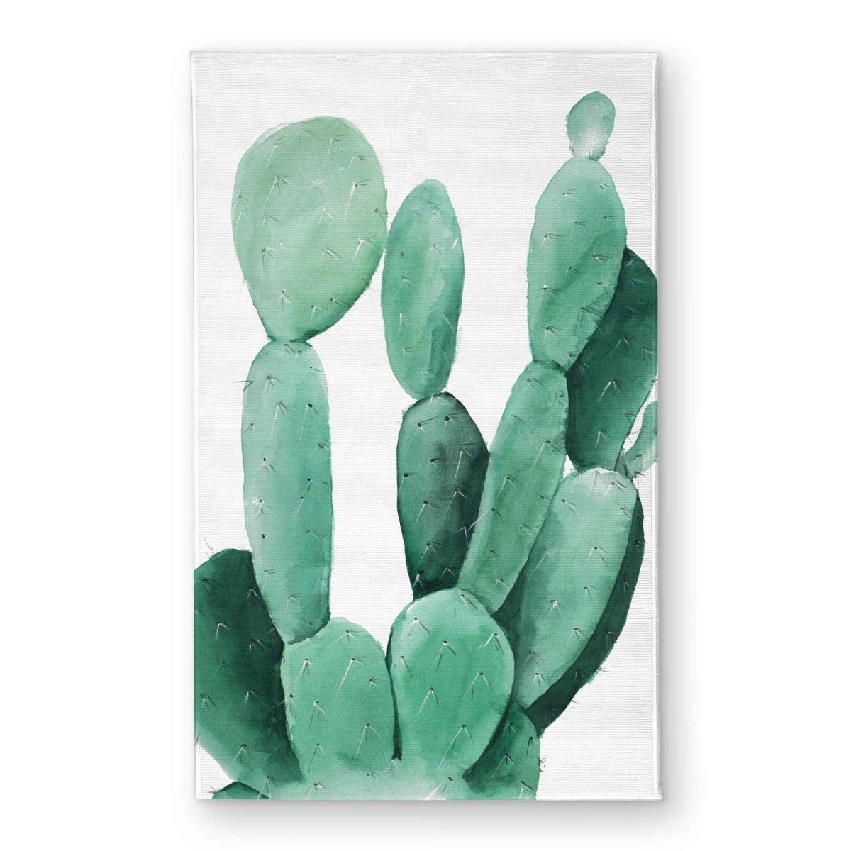 CODM2134UL4VO7 21 x 34 in. Watercolor Paddle Cactus Door Mat - Floral Botanical Decor