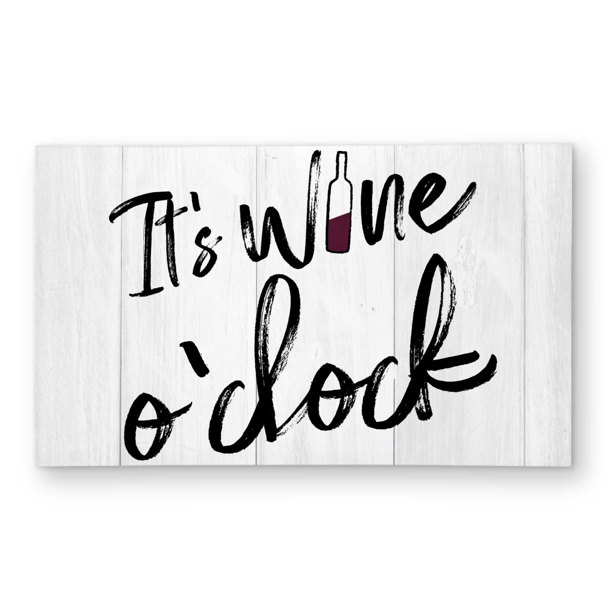 C1ROAR35K062MI 3 x 5 ft. Its Wine O Clock Outdoor Rectangle Area Rug - Black Kitchen Decor