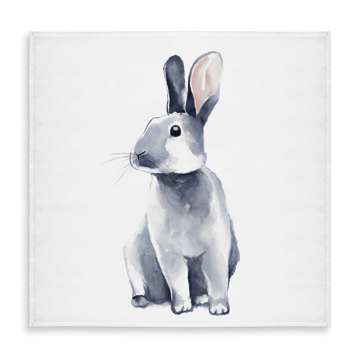 Picture of Begin Home Decor C1TC5858GVXE3W 58 x 58 in. Gray Curious Rabbit - Scandinavian Tablecloth for Home Decor