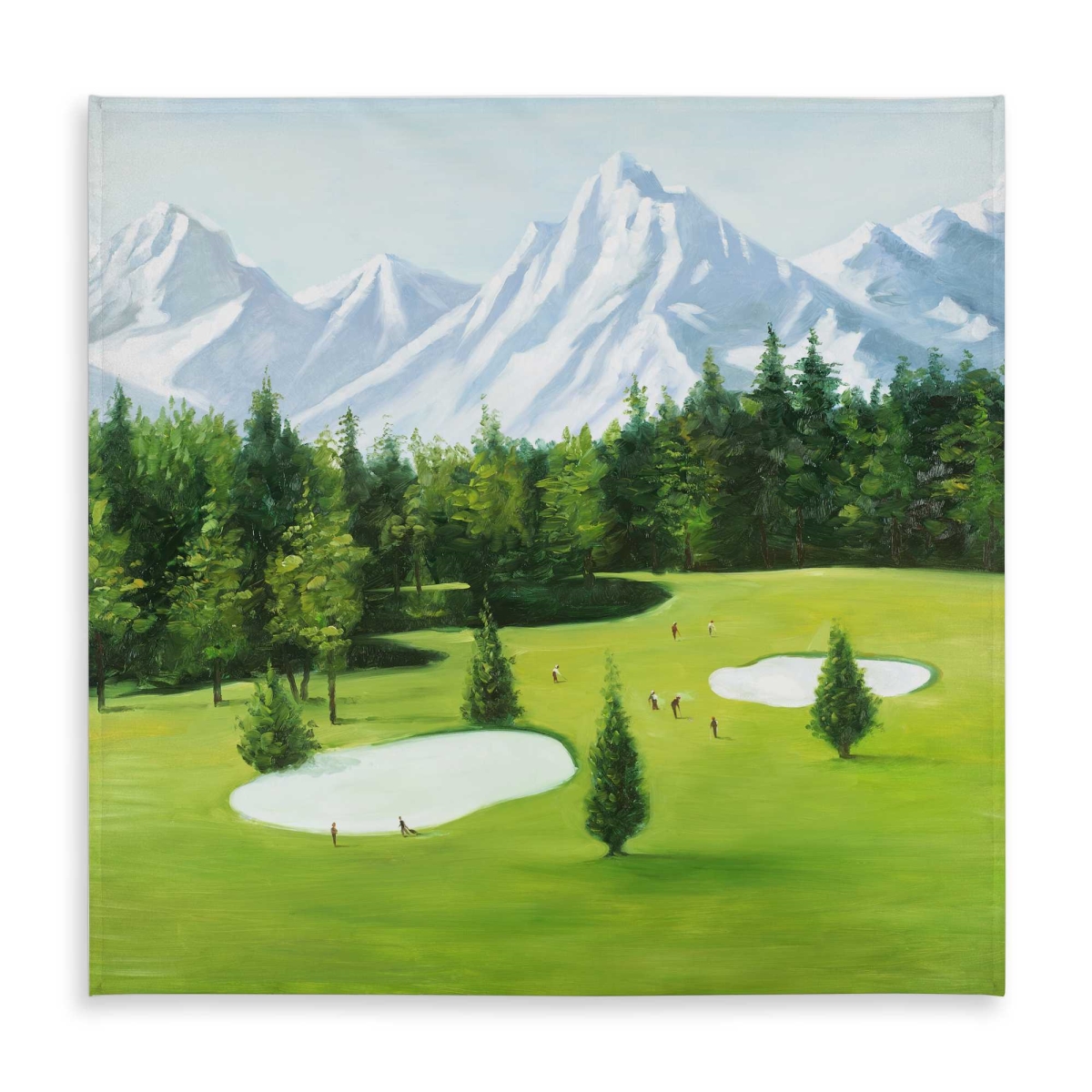 Picture of Begin Home Decor C1TC5858NMJSKS 58 x 58 in. Golf Course with Mountain View Tablecloth - Decor Hobbies