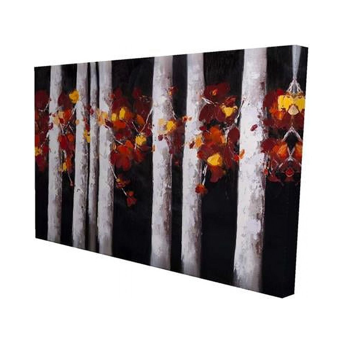 12 x 18 in. White Trees with Orange Leaves-Print on Canvas