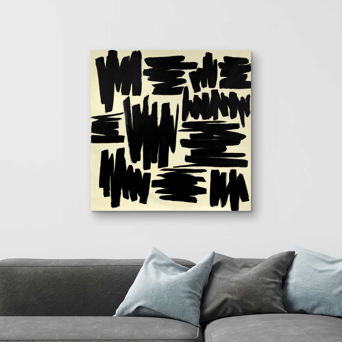 C1RC3232J9NGQJ 32 x 32 in. Deconstructed Stripes - Abstract Modern Canvas