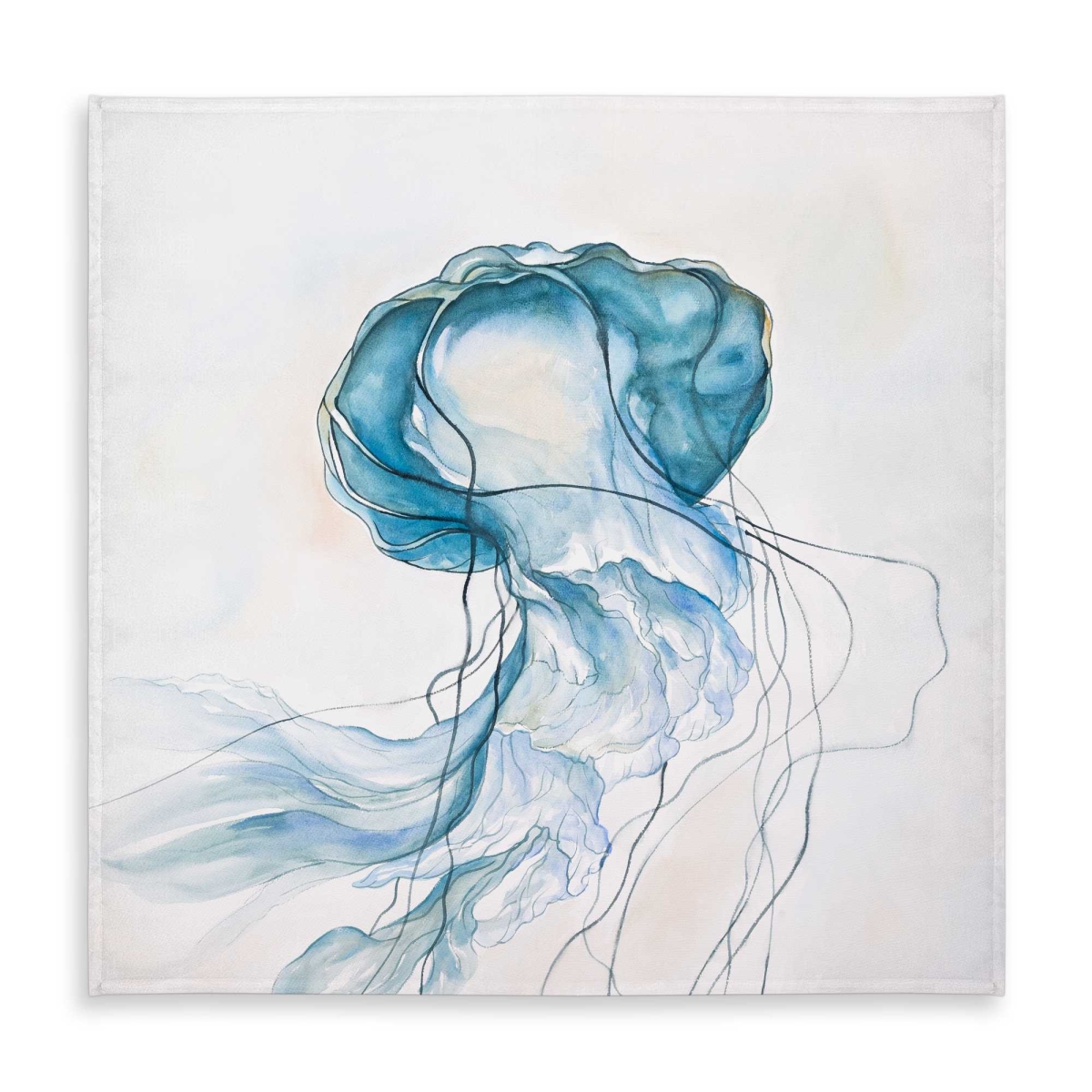 Picture of Begin Home Decor C1TC5858YSP6S8 58 x 58 in. Jellyfish Moving Tablecloth - Blue Animals Home Decor