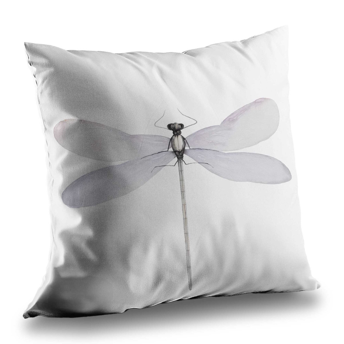 C1PC141430J3B4 14 x 14 in. Delicate Dragonfly - Minimalist Purple Poly Twill Throw
