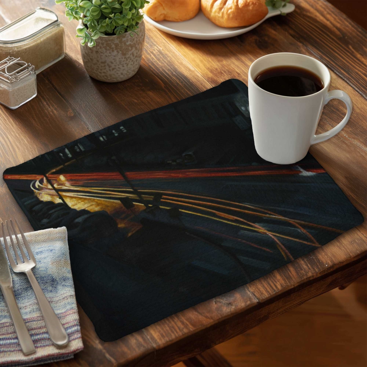 Picture of Begin Home Decor C4BP1418LS92BP 14 x 18 in. Downtown Braided Polyester Placemat - Stylish Home Decor - Set of 4