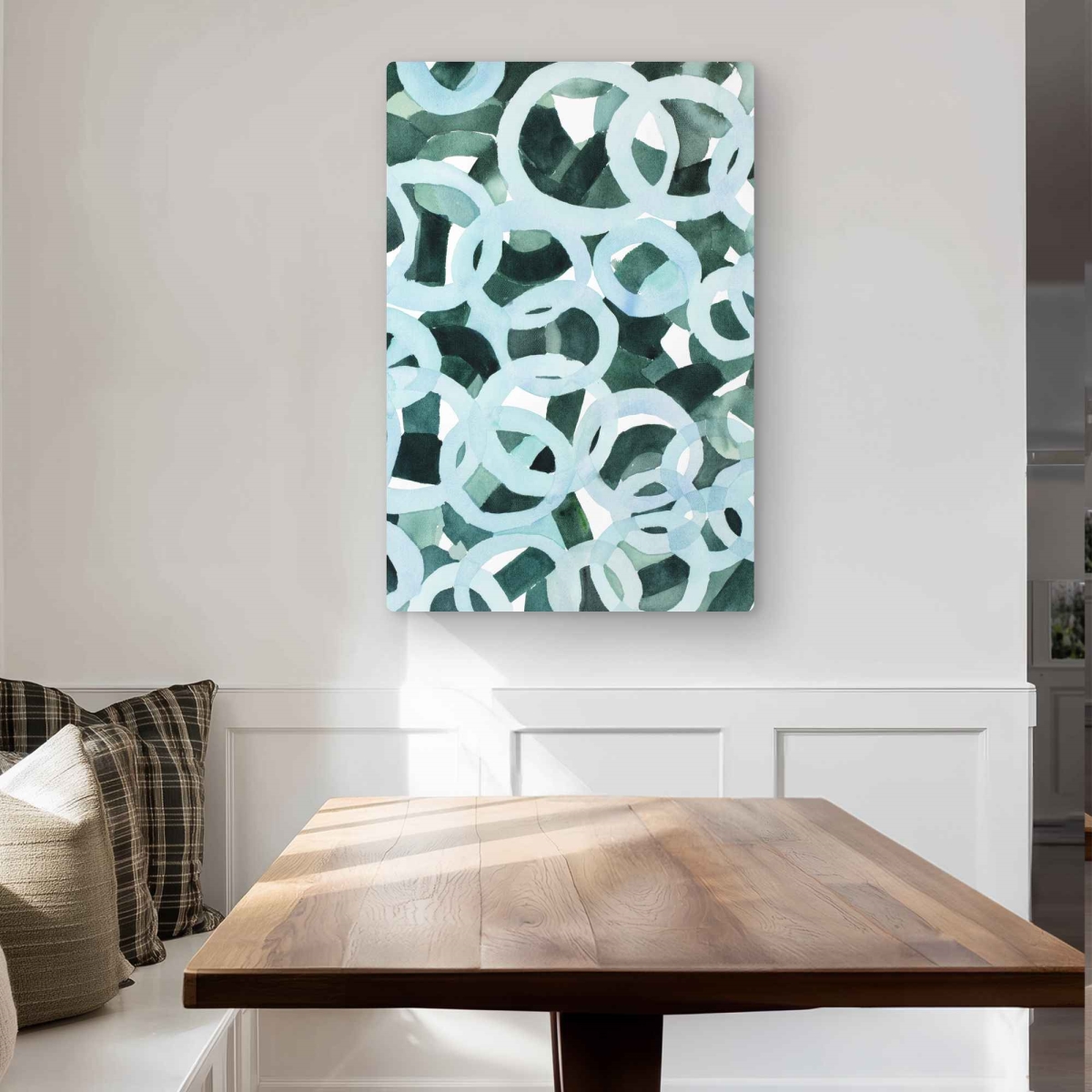 C1MP2436QMSZYN 24 x 36 in. Abstract Circles - Illustrative Pattern Metal Print Wall Art - Decor