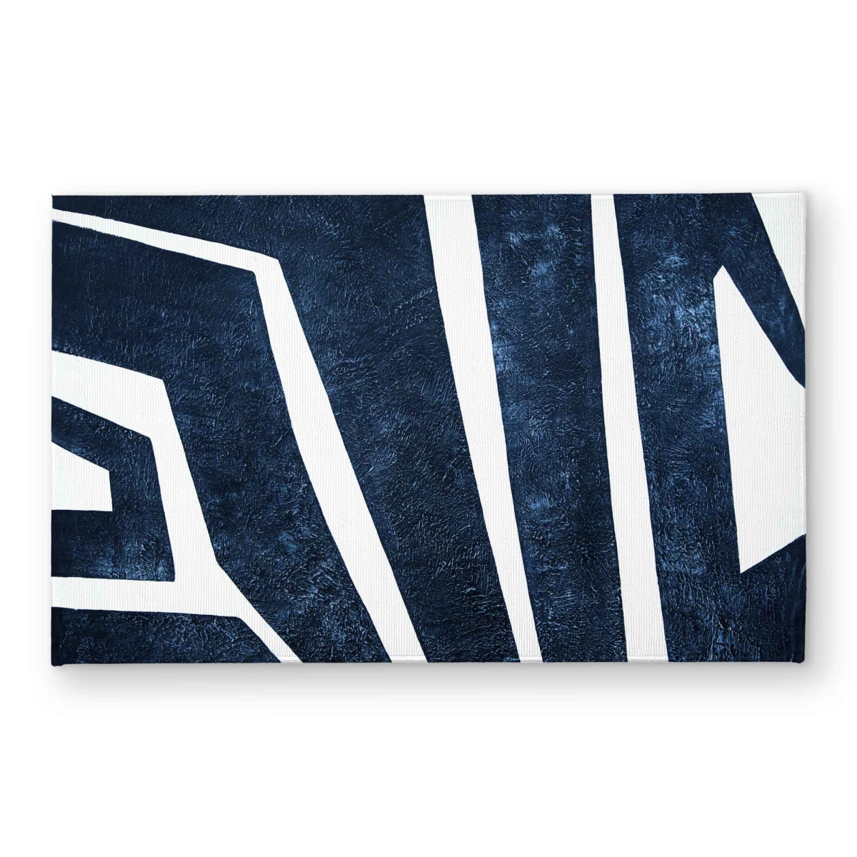 CODM21344X78TX 21 x 34 in. Blue Labyrinth - Classic Blue Abstract Door Mat