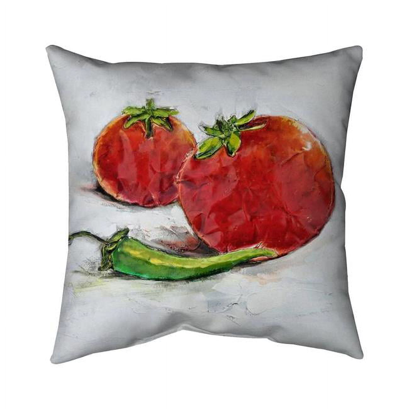 26 x 26 in. Tomatoes with Jalape O-Double Sided Print Indoor Pillow