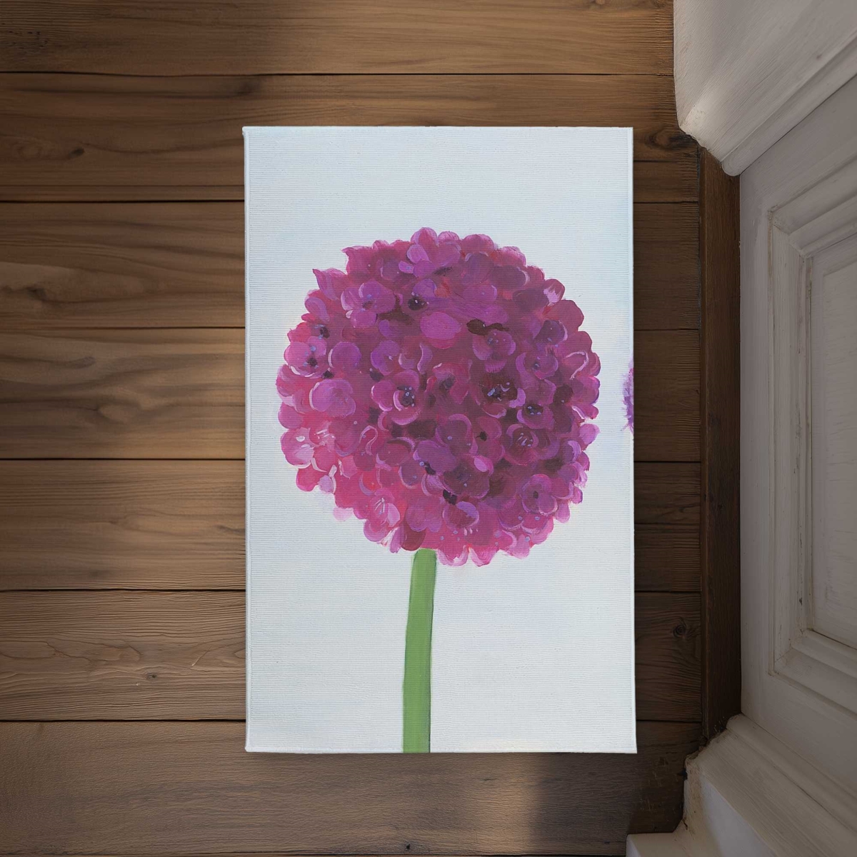 CODM2134P40370 21 x 34 in. Dahlia Pompon - Hyperrealist Botanical Door Mat
