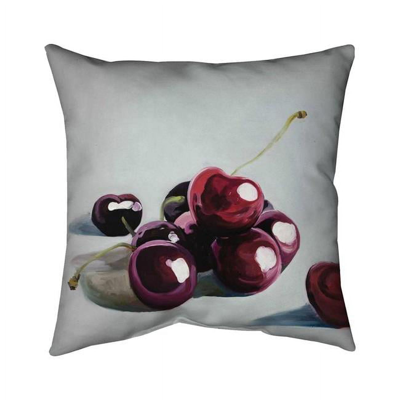26 x 26 in. Glossy Dark Cherries-Double Sided Print Indoor Pillow