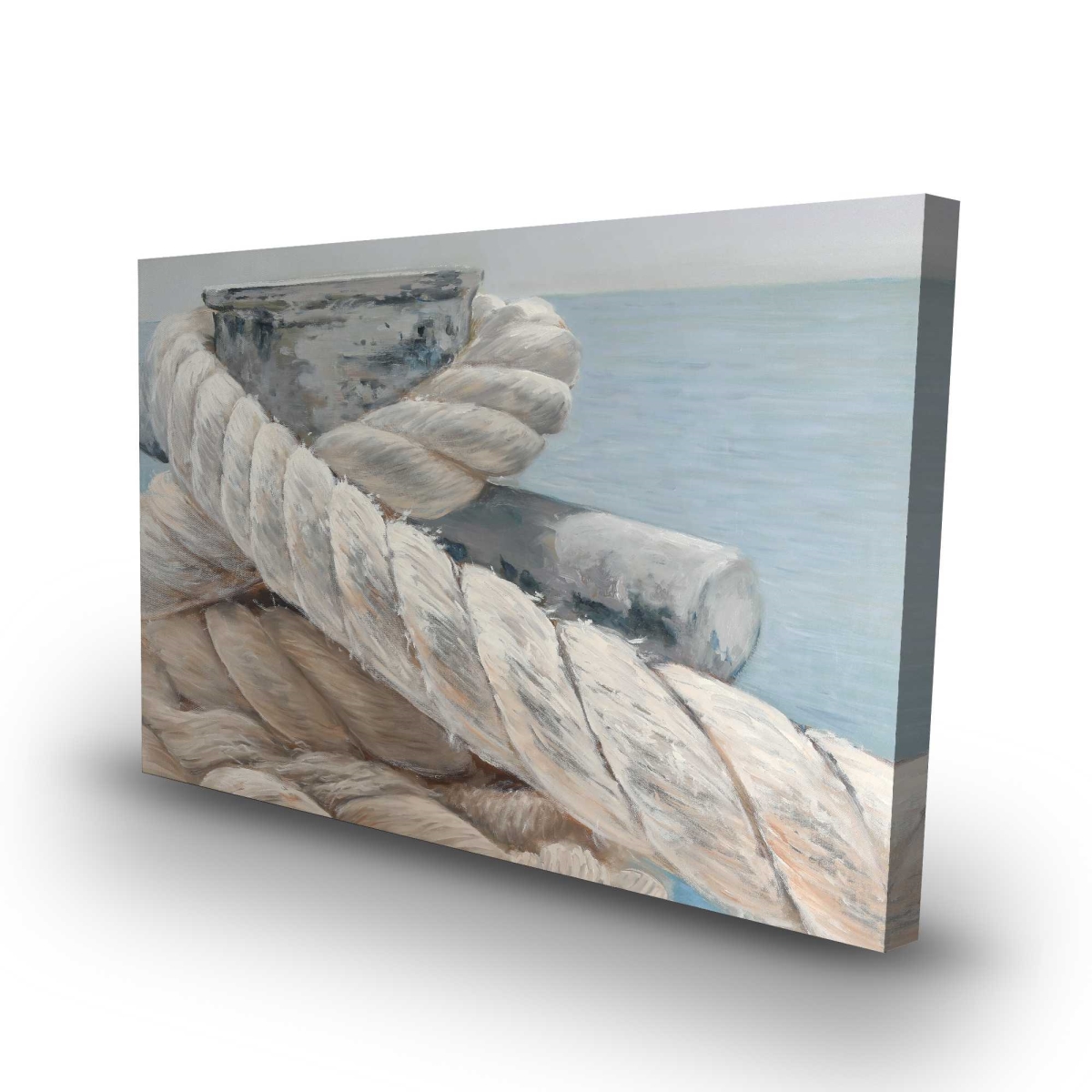 C1RC24363X9KNY 24 x 36 in. Tie-Down Ropes Closeup - Boat Still Life Canvas Decor
