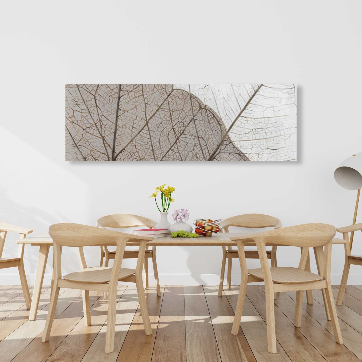 C1RC2060G6SQA5 20 x 60 in. Translucent Dried Leaves Canvas - Rustic Living Room Decor