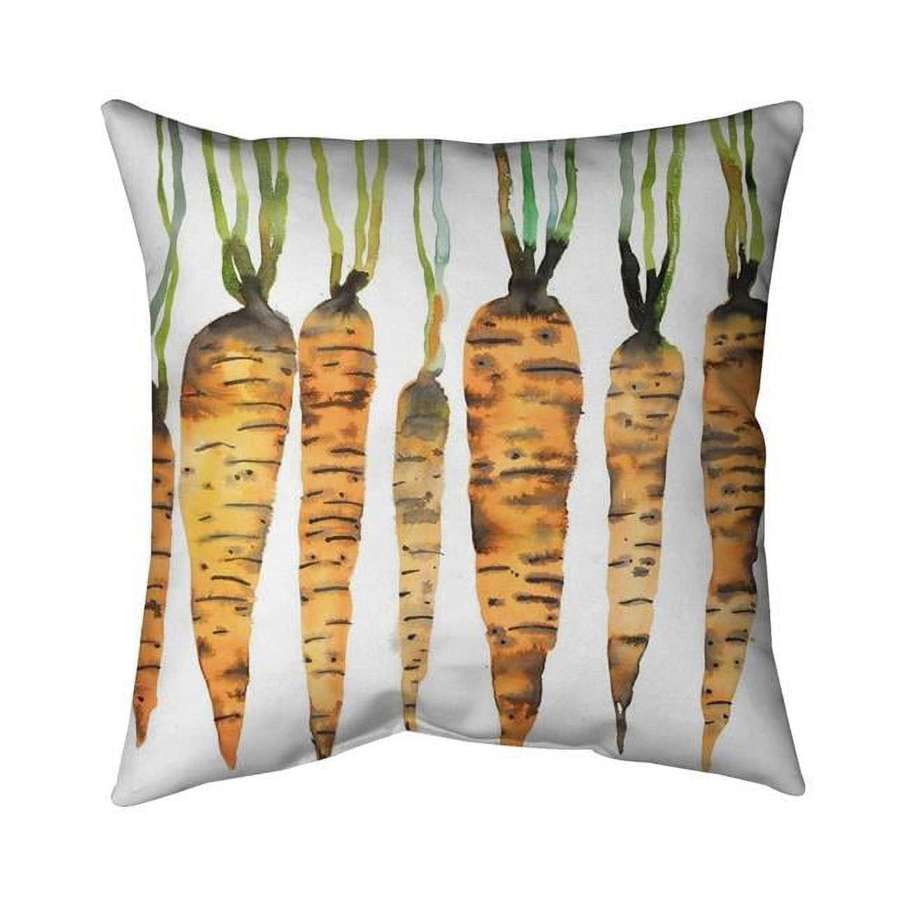 26 x 26 in. Watercolor Carrots-Double Sided Print Indoor Pillow