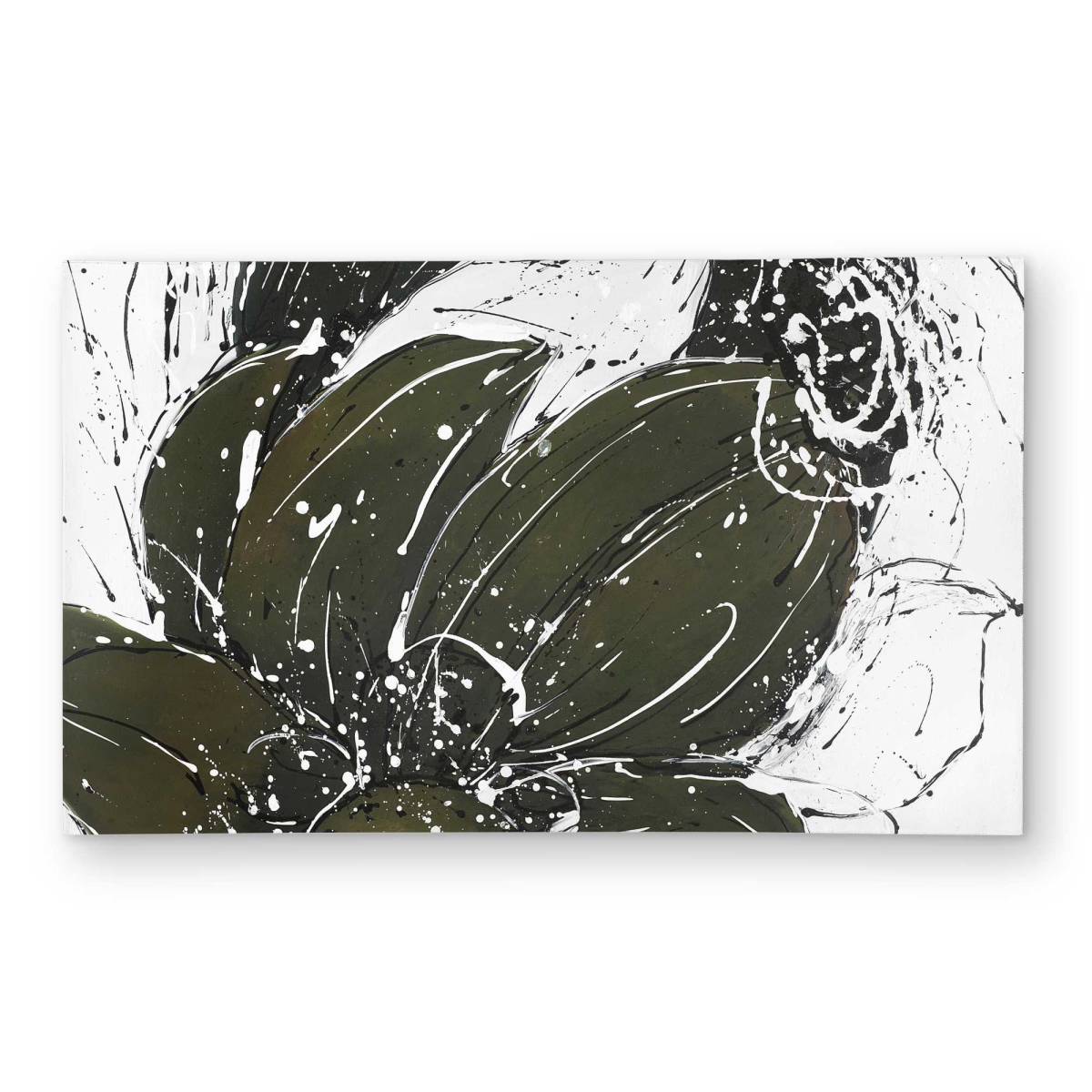 C1ROAR356CO3YC 3 x 5 ft. Abstract Flower with Paint Splash Rectangle Area Rug - Floral Bedroom Decor