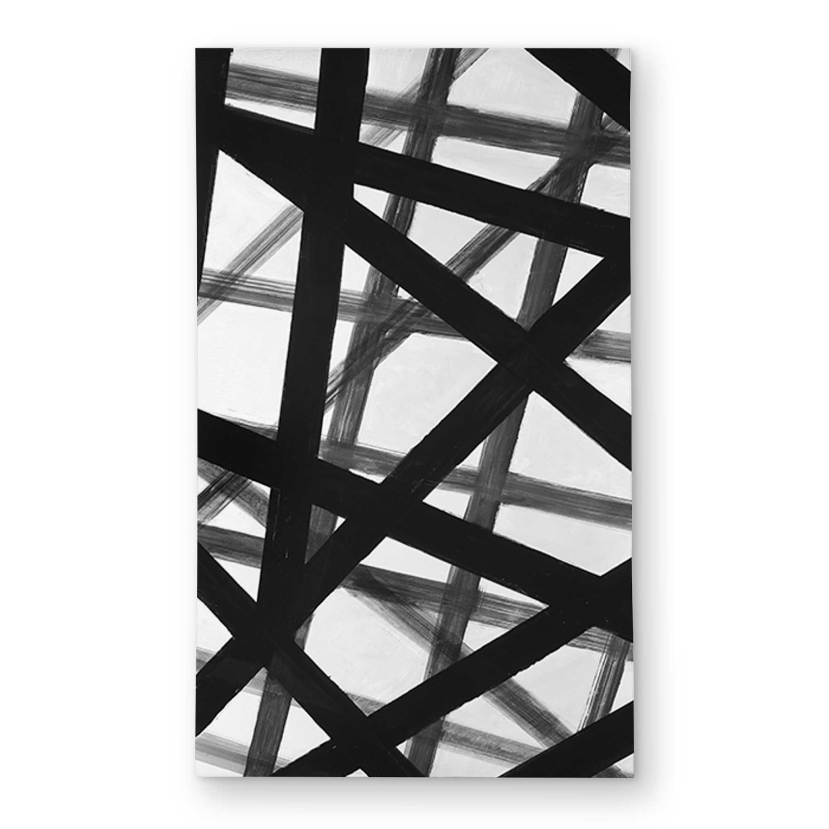 C1ROAR35854MB7 3 x 5 ft. Abstract Bold Lines - Office White Outdoor Rectangle Area Rug