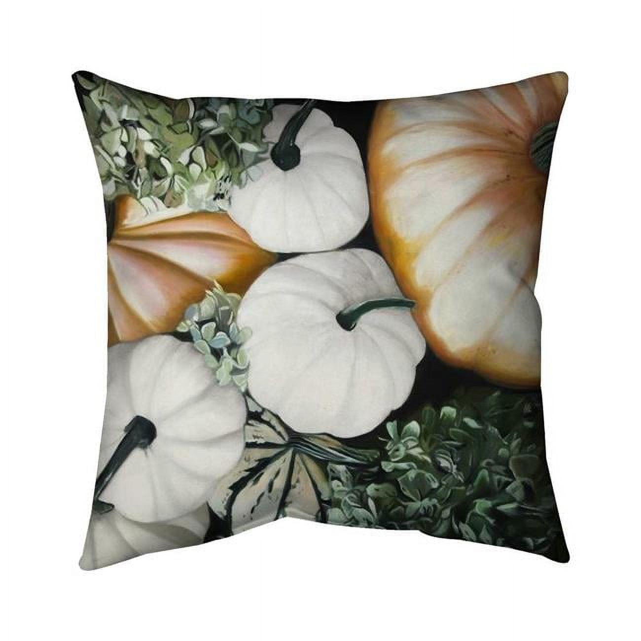 26 x 26 in. Fall Pumpkins-Double Sided Print Indoor Pillow