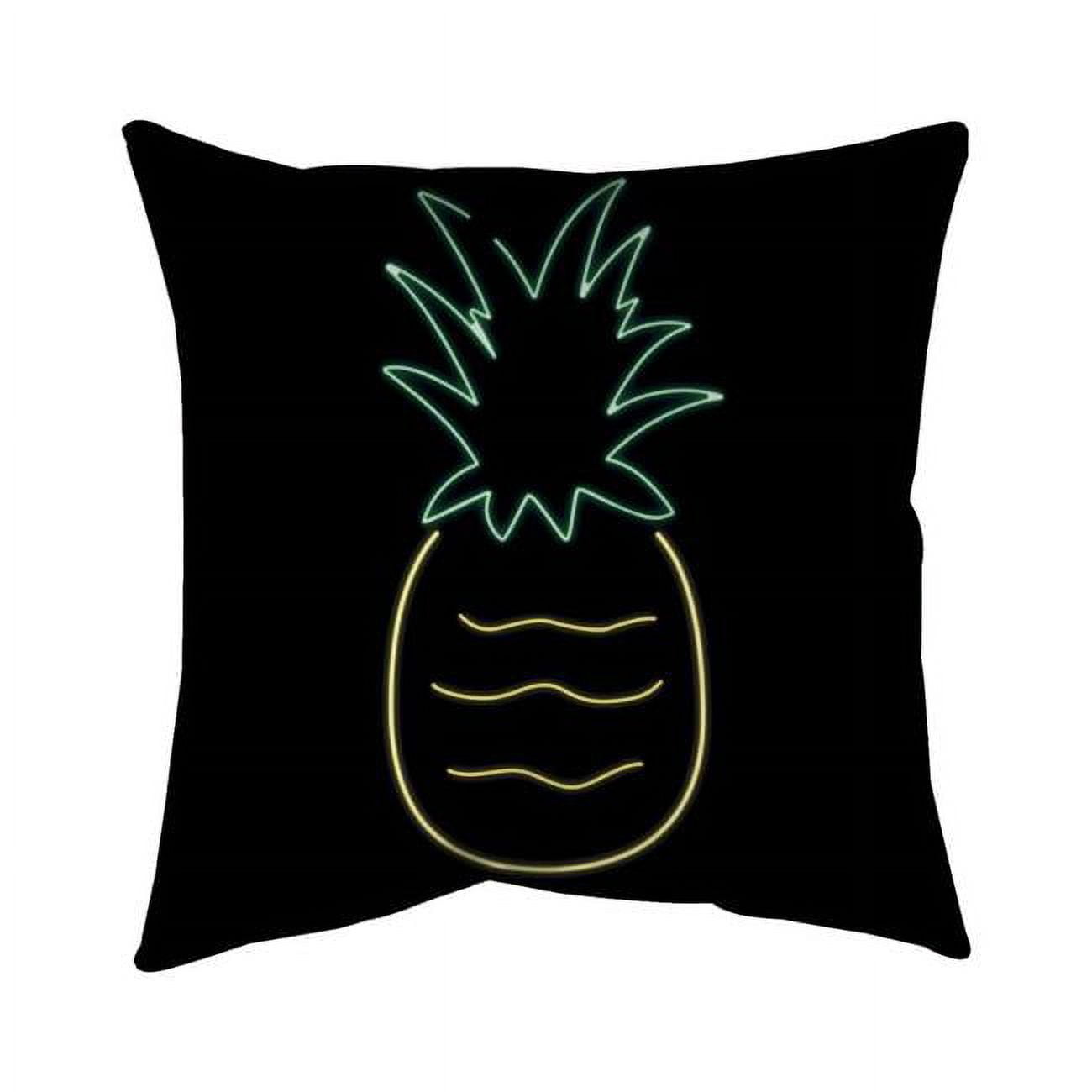26 x 26 in. Neon Pineapple-Double Sided Print Indoor Pillow