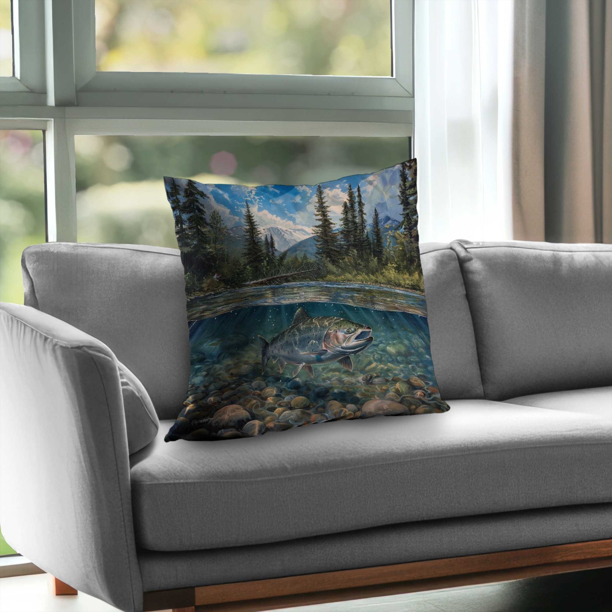 C1PC2626XVSRAM 26 x 26 in. Up Close Blue Poly Twill Throw - Stylish Home Decor Accent