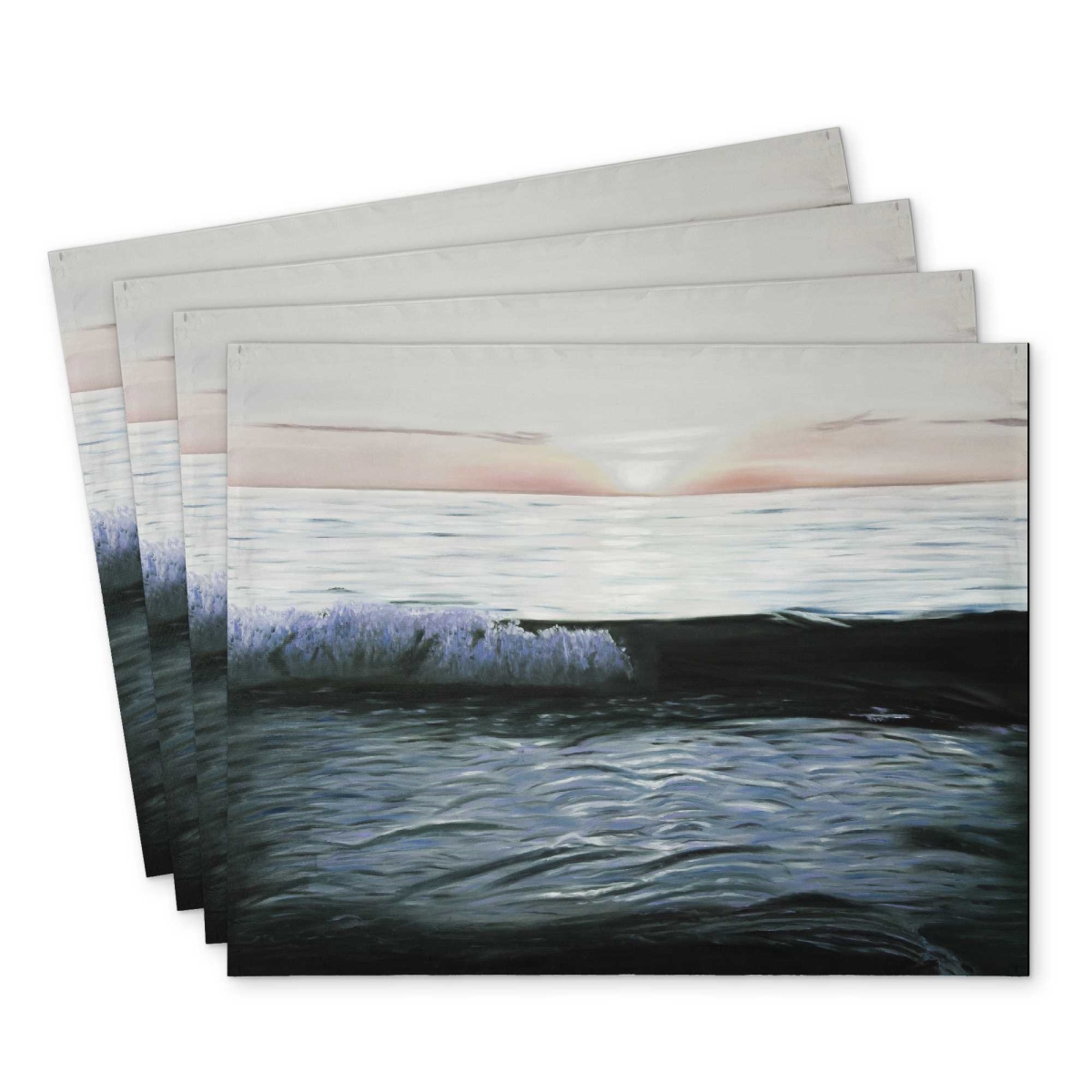 Picture of Begin Home Decor C4PP1418NPEXL2 14 x 18 in. Desaturated Sunset Polyester Placemat - Stylish Home Decor - Set of 4