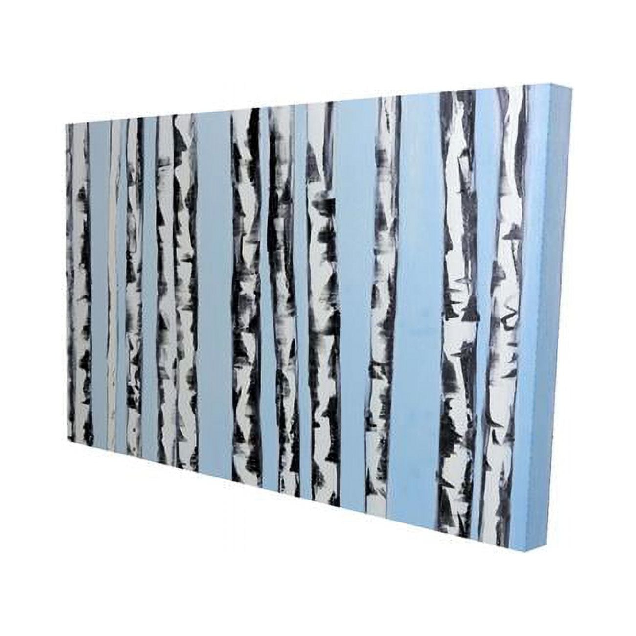 12 x 18 in. Birches on A Blue Background-Print on Canvas