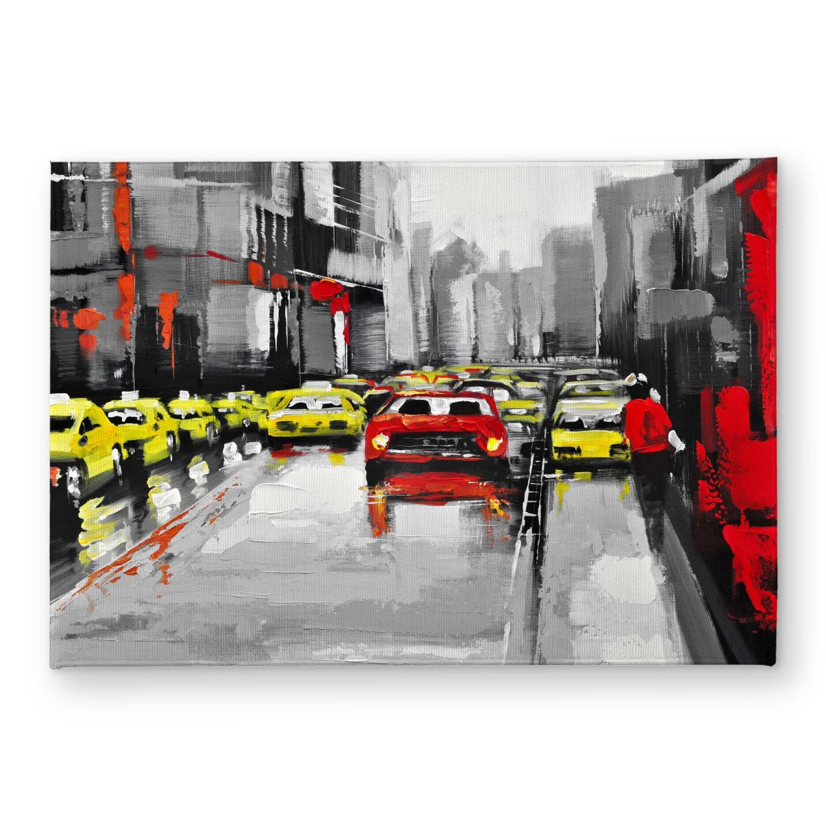 CODM1724Y2SWY5 17 x 24 in. Abstract Traffic by A Rainy Day - Yellow Transportation Door Mat