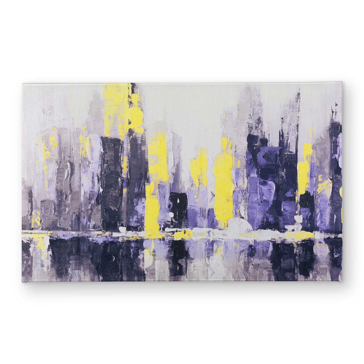 CODM2134MM0VV2 21 x 34 in. Abstract & Blurry Cityscape Yellow Door Mat - Home Decor